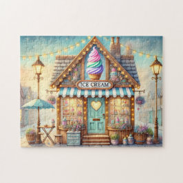 Vintage Eiscreme-Shop Cobblestone Lane Puzzle