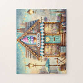 Vintage Eiscreme-Shop Cobblestone Lane Puzzle