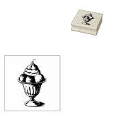 Vintage Eiscreme Sundae Gummistempel (Stempel)