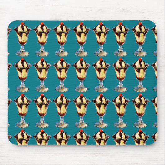 Vintage Eiscreme Sundae Mousepad (Vorne)