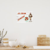 Vintage Eiscreme Sundae Poster (Küche)