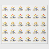 Vintage Eiscreme-Sundae Retro-Desserts Geschenkpapier (Flach)