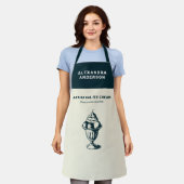 Vintage Eiscreme Sundae Schürze (Getragen)