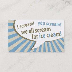 Vintage Eiscreme Treuekarte