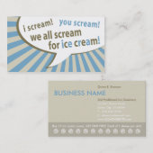 Vintage Eiscreme Treuekarte (Vorne/Hinten)