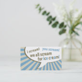Vintage Eiscreme Treuekarte (Stehend Vorderseite)