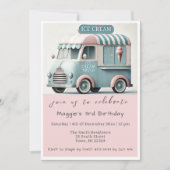 Vintage Eiscreme Truck Geburtstag Einladung (Vorderseite)