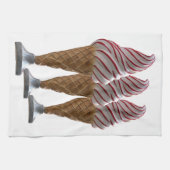 Vintage-Eiscreme-Waffel Geschirrtuch (Horizontal)
