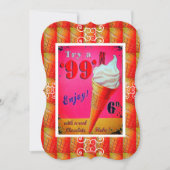 Vintage Eisdiele Einladung (Vorderseite)