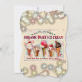 Vintage Eisdiele Einladung (Vorderseite)