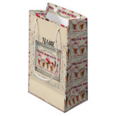 Vintage Eisdiele Kleine Geschenktüte (Vorderseite Schrägansicht)