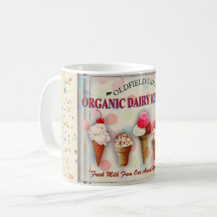 Vintage-Eisdiele-Schilder-Tasse Kaffeetasse