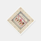 Vintage Eisdiele Serviette (Ecke)