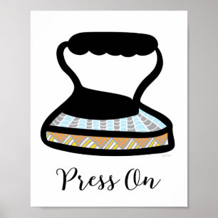 Vintage Eisen-Wäscherei-Raum-Wand-Kunst Poster