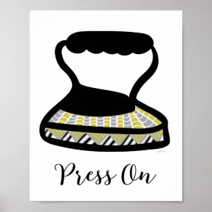 Vintage Eisen Wäscheservice Wand an Wand Poster