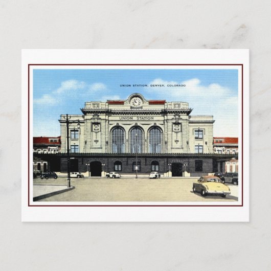 Vintage Eisenbahn, Gewerkschaft Denver, Taxis Postkarte (Vorderseite)