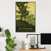 Vintage Eisenbahn in Neuengland Poster (Heimbüro)