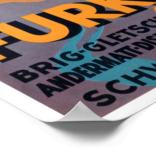 Vintage Eisenbahn Schweiz Alpen Poster (Ecke)