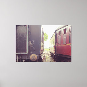 Vintage Eisenbahnwagen Leinwanddruck