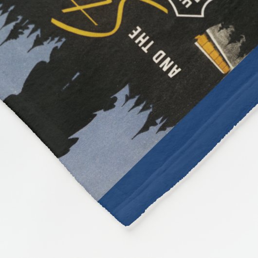 Vintage Eisenbahnwerbung Fleecedecke (Ecke)