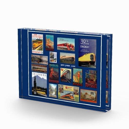 Vintage Eisenbahnwerbung Fotoblock (Rechts)