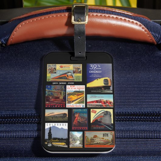 Vintage Eisenbahnwerbung Gepäckanhänger (Vorderseite Insitu 2)