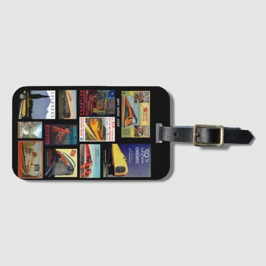 Vintage Eisenbahnwerbung Gepäckanhänger (Vorderseite (Horizontal))