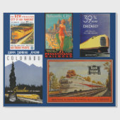 Vintage Eisenbahnwerbung Geschenkpapier (Flach)