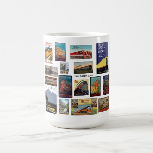 Vintage Eisenbahnwerbung Kaffeetasse (Mittel)