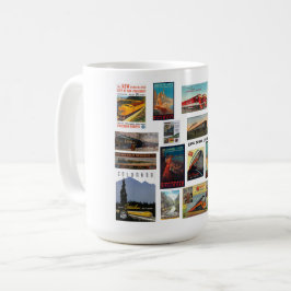 Vintage Eisenbahnwerbung Kaffeetasse