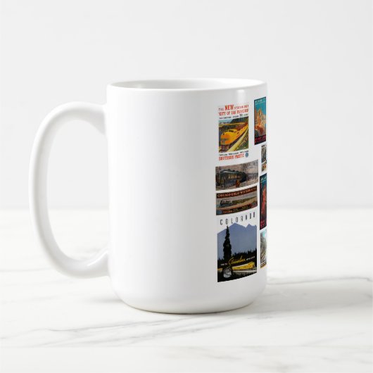 Vintage Eisenbahnwerbung Kaffeetasse (Links)