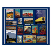 Vintage Eisenbahnwerbung Poster (Vorderseite)