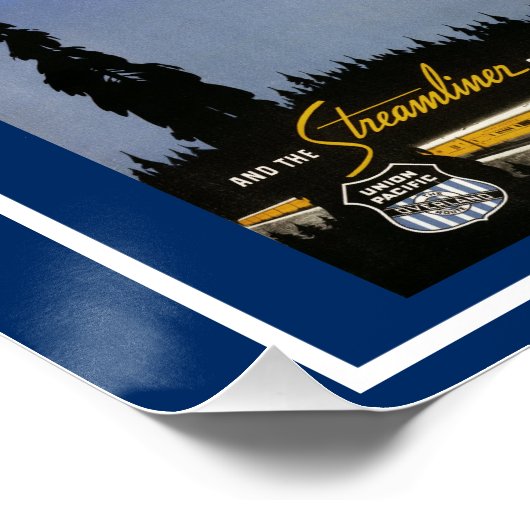 Vintage Eisenbahnwerbung Poster (Ecke)