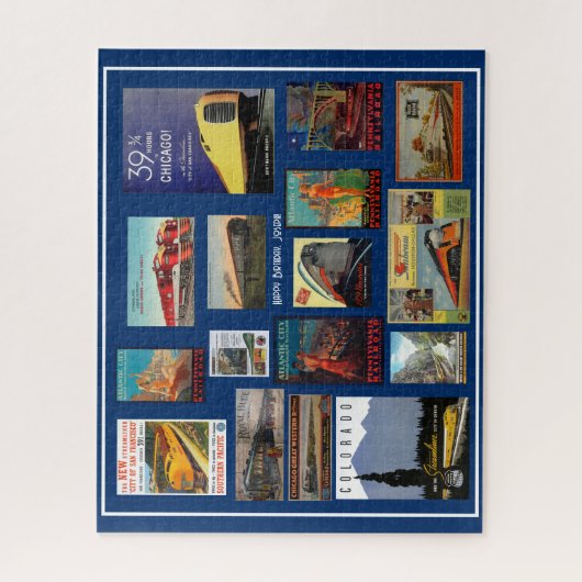 Vintage Eisenbahnwerbung Puzzle (Vertikal)