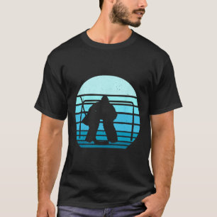 Vintage-Eishockeyspieler Blaues Eishockeyteam Retr T-Shirt