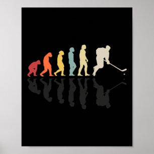 Vintage-Eishockeyspieler-Sportspiel Poster