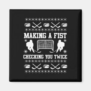 Vintage-Eishockeyspieler-Trainer-Sportliebhaber-Gr Magnet