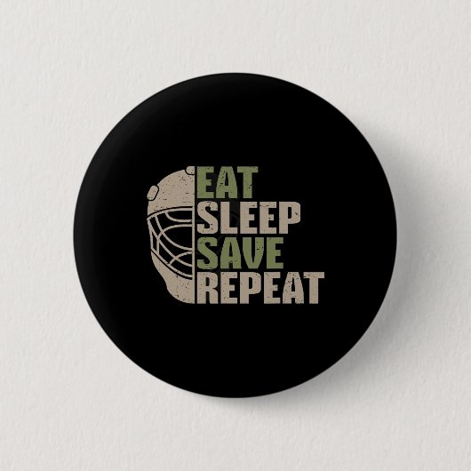 Vintage-Eishockeytorhüter Button (Vorderseite)