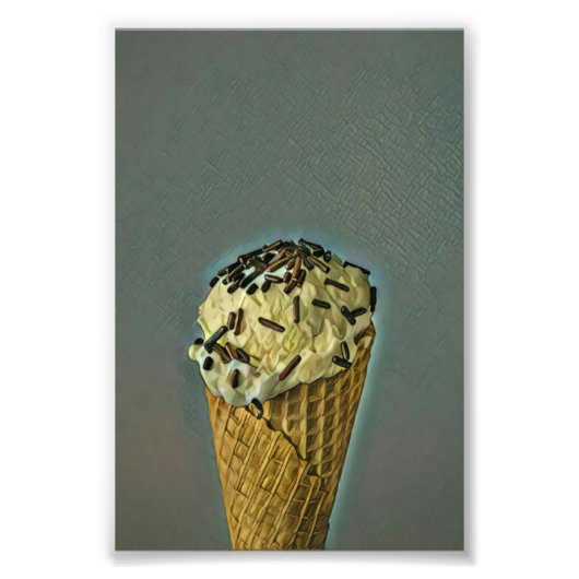 Vintage Eiskunst Fotodruck (Vorne)