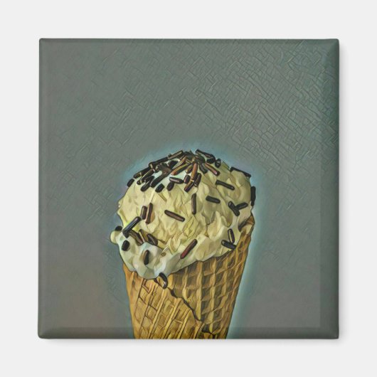 Vintage Eiskunst Magnet (Vorne)