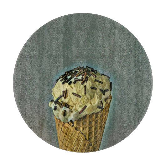 Vintage Eiskunst Schneidebrett (Vorderseite)