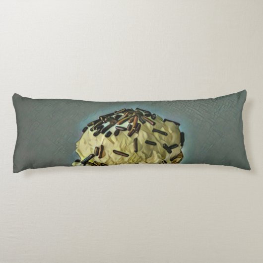 Vintage Eiskunst Seitenschläferkissen (Rückseite)