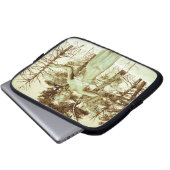 Vintage Eismühle im Winterwald Laptopschutzhülle (Vorne Knopf)