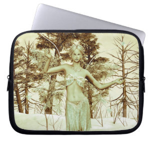 Vintage Eismühle im Winterwald Laptopschutzhülle