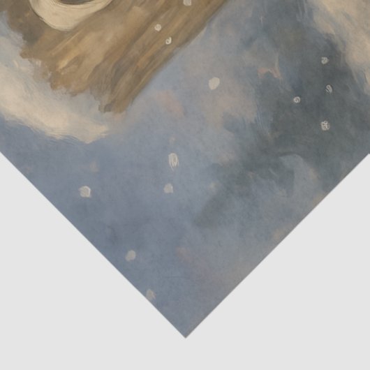 Vintage EisSkate Winter Nostalgie Entdeckungsreise Seidenpapier (Ausschnitt)