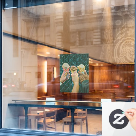 Vintage Eistüte Fensteraufkleber (Café-Fenster)