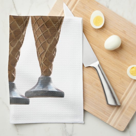 Vintage Eistüte Geschirrtuch (Viertel Falte)