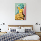 Vintage Eistüte Leinwanddruck (Insitu (Schlafzimmer))