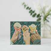 Vintage Eistüte Postkarte (Stehend Vorderseite)