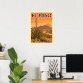 Vintage El Paso Texas Poster (Heimbüro)